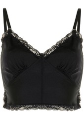 Alexander Wang lace-trimmed cropped top