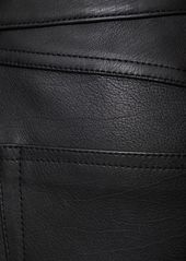 Alexander Wang Leather Mini Skort W/ Buckle Belt