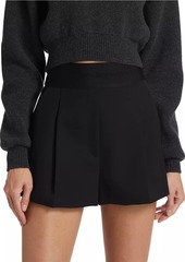 Alexander Wang Logo Banded Pleated Shorts