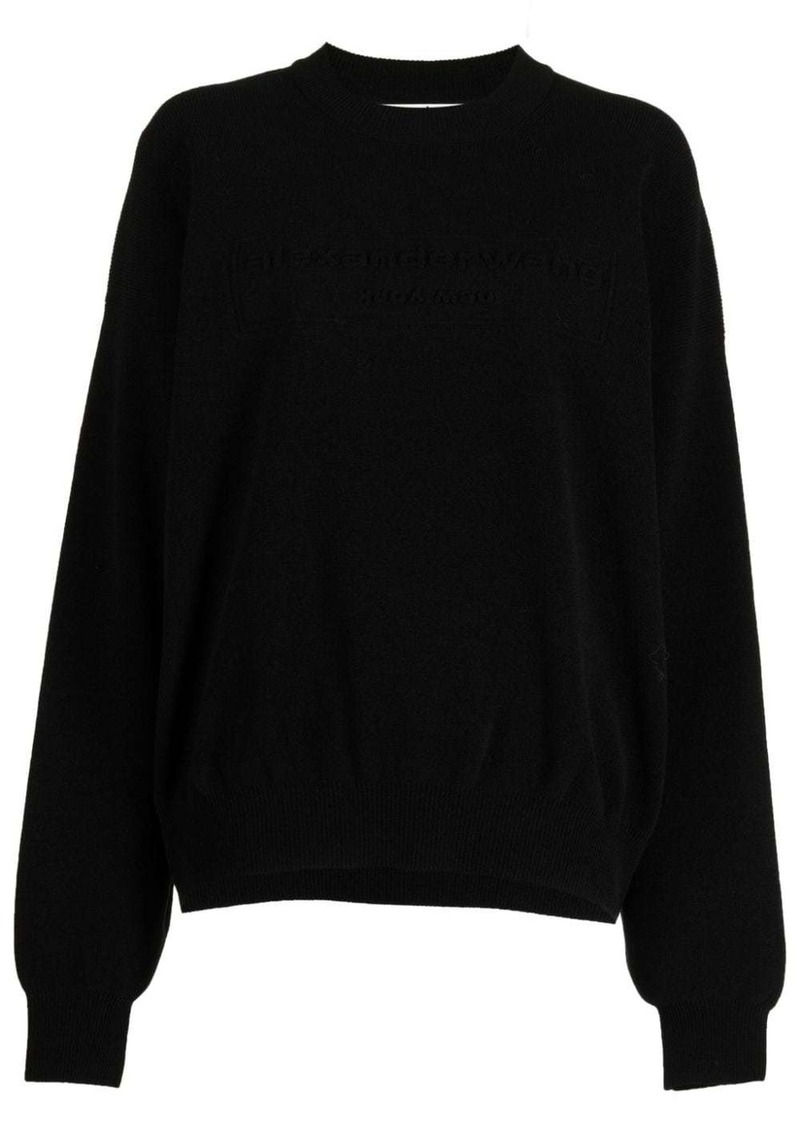 Alexander Wang logo-embroidered ribbed sweater