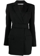 Alexander Wang logo-embroidered belted blazer dress