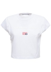 Alexander Wang Logo Jersey Cropped T-shirt
