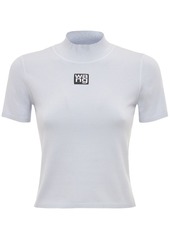Alexander Wang Logo Patch Stretch Jersey T-shirt