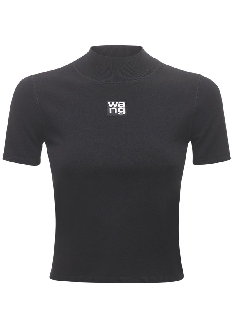 Alexander Wang Logo Patch Stretch Jersey T-shirt