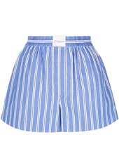 Alexander Wang logo-patch striped shorts