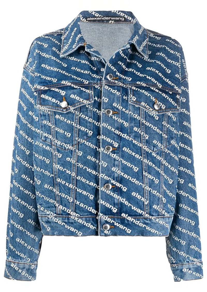 Alexander Wang logo print denim jacket