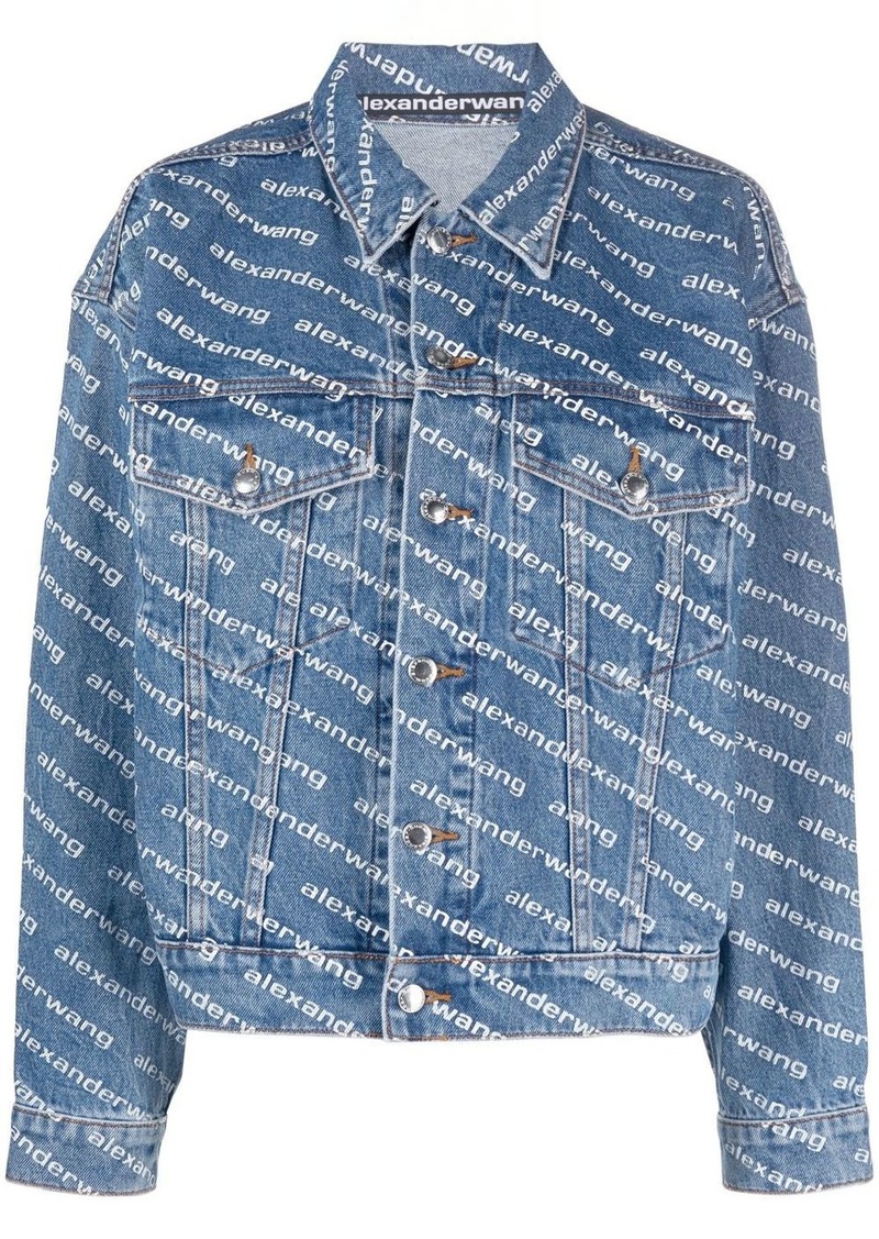 Alexander Wang logo-print denim jacket