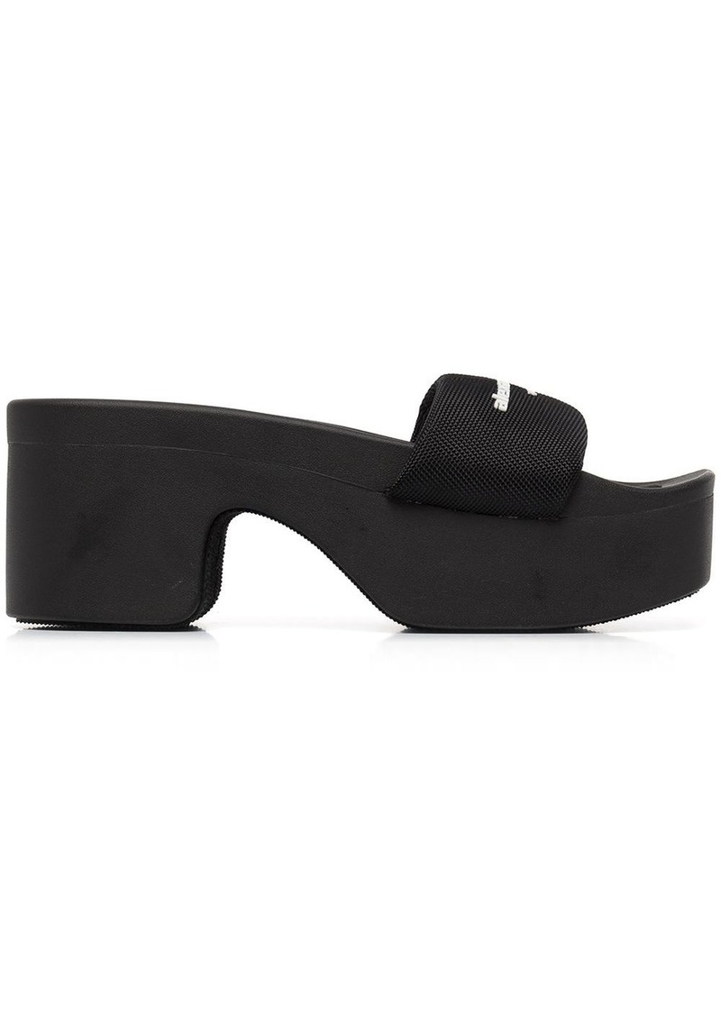 Alexander Wang logo-print strap slides