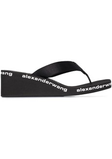 Alexander Wang logo-print wedge flip flops