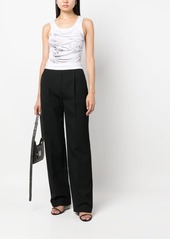 Alexander Wang logo-waistband straight-leg trousers