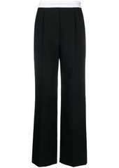 Alexander Wang logo-waistband straight-leg trousers