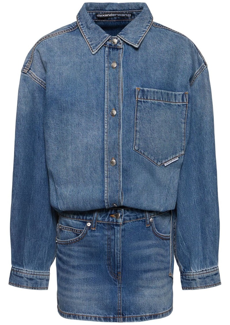 Alexander Wang Long Sleeve Denim Mini Dress