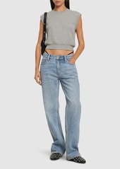 Alexander Wang Mid Rise Relaxed Cotton Denim Jeans