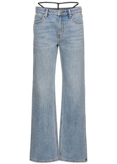 Alexander Wang Mid Rise Relaxed Cotton Denim Jeans