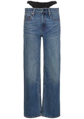 Alexander Wang Mid Rise Relaxed Cotton Denim Jeans