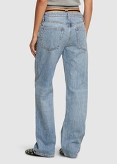 Alexander Wang Mid Rise Relaxed Cotton Denim Jeans