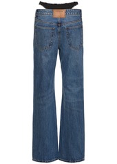 Alexander Wang Mid Rise Relaxed Cotton Denim Jeans