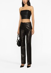 Alexander Wang mid-rise straight-leg leather trousers