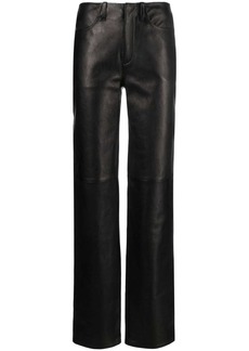 Alexander Wang mid-rise straight-leg leather trousers