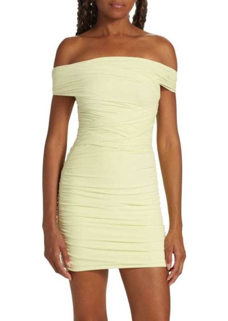 Alexander Wang Off Shoulder Bandage Mini Dress