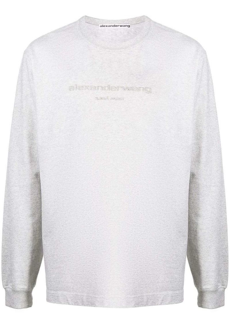 Alexander Wang glitter-effect long-sleeve T-shirt