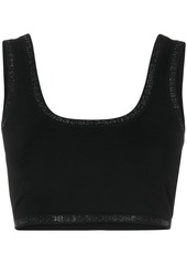 Alexander Wang rhinestone-trim cropped top