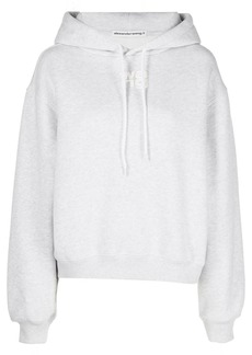 Alexander Wang rubberised logo cotton hoodie