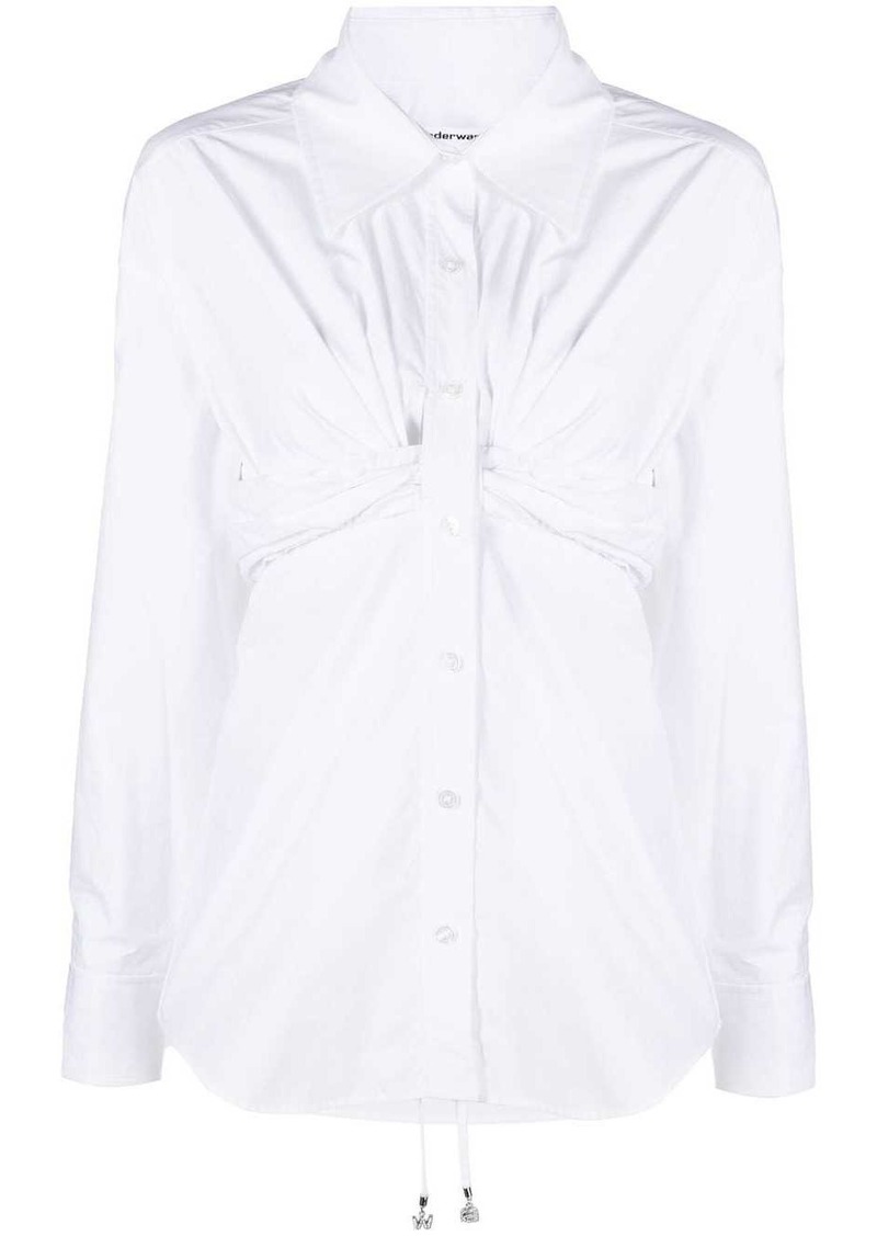 Alexander Wang ruched-waist lonsleeved shirt