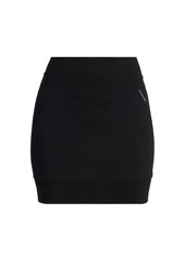 T by Alexander Wang Sculpted Ribbed Jersey Mini-Skirt