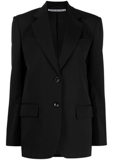 Alexander Wang logo-embroidered single-breasted blazer