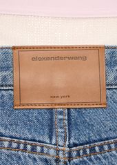 Alexander Wang Slit Hem Jeans W/ Mesh Underwear