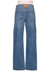 Alexander Wang Slit Hem Jeans W/ Mesh Underwear