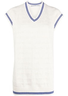 Alexander Wang stripe-detail knitted sleeveless top