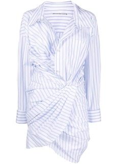 Alexander Wang striped asymmetric shirt dress