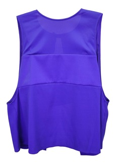 T by Alexander Wang Sleeveless Open-Back Top in Blue Silk