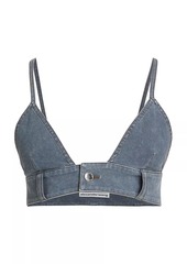 Alexander Wang Trompe L'oeil Denim Bra Top