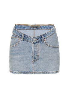 Alexander Wang V Front Denim Mini Skirt