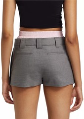 Alexander Wang Wool-Blend Pleated Boxer Skort