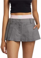 Alexander Wang Wool-Blend Pleated Boxer Skort