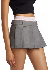 Alexander Wang Wool-Blend Pleated Boxer Skort