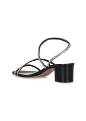 Alexandre Birman 45mm Polly Leather & Crystal Sandals