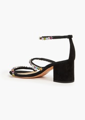 Alexandre Birman - Alexa crystal-embellished suede sandals - Black - EU 36.5