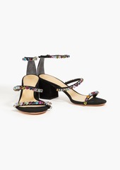 Alexandre Birman - Alexa crystal-embellished suede sandals - Black - EU 36.5