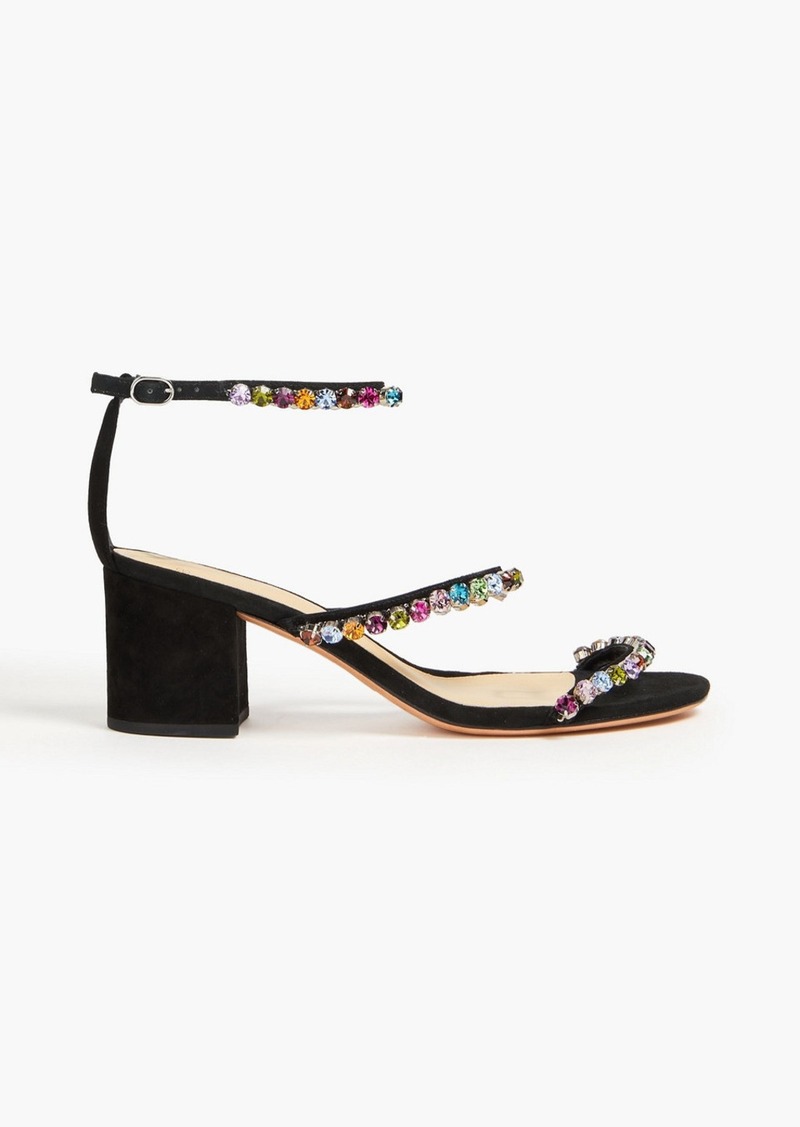 Alexandre Birman - Alexa crystal-embellished suede sandals - Black - EU 36.5