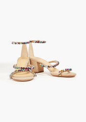 Alexandre Birman - Alexa crystal-embellished suede sandals - Neutral - EU 35