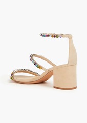 Alexandre Birman - Alexa crystal-embellished suede sandals - Neutral - EU 35