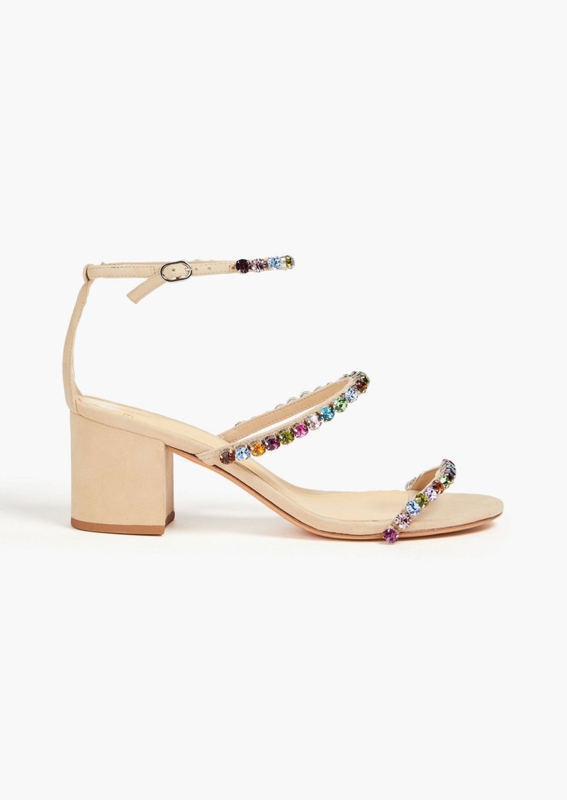 Alexandre Birman - Alexa crystal-embellished suede sandals - Neutral - EU 35