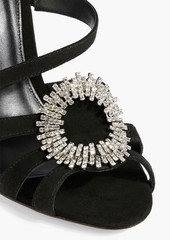 Alexandre Birman - Alicia 100 crystal-embellished suede sandals - Black - EU 35.5