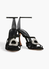 Alexandre Birman - Alicia 100 crystal-embellished suede sandals - Black - EU 35.5