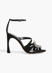 Alexandre Birman - Alicia 100 crystal-embellished suede sandals - Black - EU 35.5